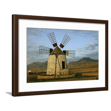 Windmill  Near Tefia Fuerteventura Canary Islands Framed 