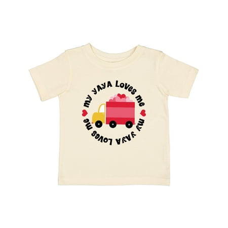 

Inktastic My Yaya Loves Me Grandson Truck Gift Baby Boy T-Shirt