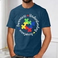 thumbnail image 2 of Autism Awareness Shirt Men: Autism Acceptance T Shirt Autism Support Inspirational Short Sleeve Tee Tops(Dark Blue,XXL), 2 of 4