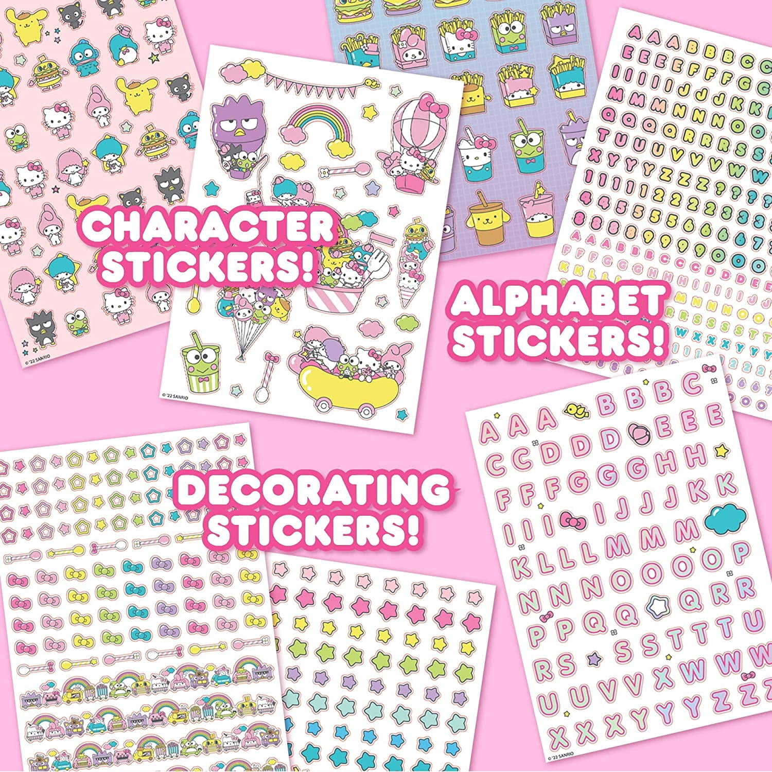 Sanrio Hello Kitty and Friends 1500+ Super Cute Kawaii Stickers, Hello Kitty Chococat My Melody Keroppi Badtz-Maru Pompompurin, Cute Gifts for Kids Teens Girls Adults