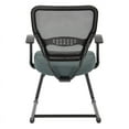 Professional Air Grid Back Visitor's Chair with Gray Mesh Back and