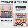 thumbnail image 6 of Pioneer Flower Floral Print Pattern Apron-Garden Aprons for Women with Pockets-Cotton Linen Waterproof Kitchen Cooking Gardening Aprons Adjustable for Kitchen,Cooking,BBQ and Salon 33x27 Inch, 6 of 7