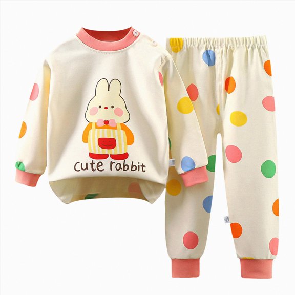 Toddler Kids Boys Little Spring Fall Graphic Long Sleeve Elastic Waist 0-24M Everyday Outfit Set 2 PC