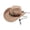04# Beige, variant on Qwertyu Western Cowboy Hat for Men Women Wide Brim Fedora Hat with Buckle Belt Fashion Vintage Jazz Cap Khaki