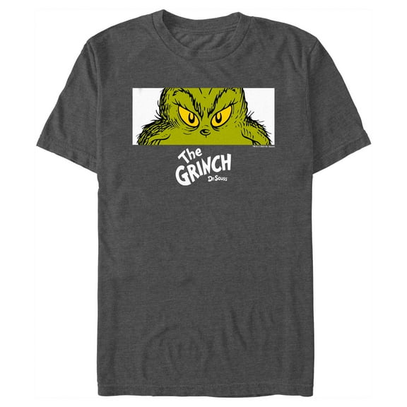 Men's Dr. Seuss Grinch Eyes Graphic Crop T-Shirt