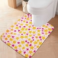 thumbnail image 2 of Yayeee Bath Rug for Bathroom Floor Non Slip Rectangle Fluffy Soft Absorbent Mat, 16"x24", Light Pink Stars, 2 of 7