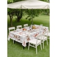 thumbnail image 3 of Easter Outdoor Tablecloth - 60x84 Inch Rectangle Dining Table Cover, Spring Pink Bow Bunny Grey White Checkered Waterproof Outdoor Table Cloth with Umbrella Hole & Zipper for Picnic/Patio/Party, 3 of 7