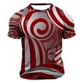 thumbnail image 1 of Wancir Chemises pour Hommes en Solde Mode Décontractée Imprimé Sport Manches Courtes Col Rond Blouses Chemises, 1 of 4