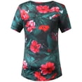 thumbnail image 2 of SSLR Womens T Shirts V Neck Criss Cross Floral Tee Short Sleeve T Shirt, 2 of 6