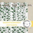 thumbnail image 6 of Green Ivy Leaves Kitchen Curtains Window Panels, Spring Plants Botanical Modern Country Insulated Window Treatment Curtain, Grommet Curtains for Bedroom/Living Room/Bathroom, 2 Piece 42"Wx45"L, 6 of 8