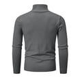 thumbnail image 7 of Atkumj Mens Quarter Zip Pullover Fashion Warm Loose Ribbed Turtleneck Knit Sweater Casual Solid Color Long Sleeve Mens Pullover Sweater for Daily Walking 2XL, 7 of 7