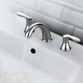 thumbnail image 3 of Bathroom Sink Faucet, Faucet for Bathroom Sink, Widespread White Bathroom Faucet 3 Hole with Stainless Steel Pop Up Drain and cUPC Lead-Free Hose - (White), 3 of 6