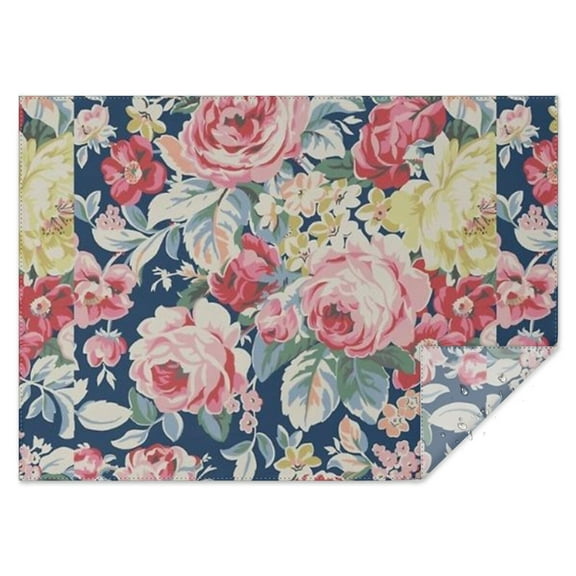 Pioneer Flower Floral Print Pattern Rectangle Tablecloth 60"x84",Waterproof Polyester Rectangle Table Cloth, Wipeable Spillproof Polyester Tablecloth for Dining, Camping, Indoor and Outdoor