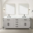 thumbnail image 5 of Laurel 80 in W x 22 in D White Oak Double Bath Vanity, Carrara Marble Top, and Faucet Set, 5 of 6