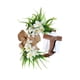 thumbnail image 4 of Corona de Pascua con cruz rústica, ramo floral simulado, guirnalda para puerta de entrada blanco 45cm, 4 of 9