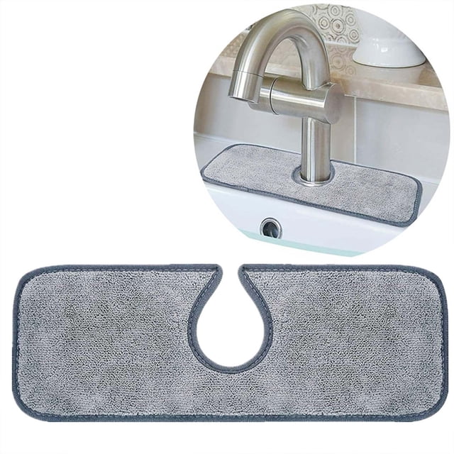 pstuiky Kitchen Sink Backsplash Guard Absorbent Microfiber Faucet Pad Water Splash Protector 24.6 X 4.9 Inches