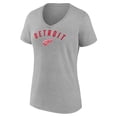 thumbnail image 2 of Women's Fanatics Gray Detroit Red Wings V-Neck T-Shirt, 2 of 3