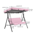 thumbnail image 3 of FastXmas Swing Canopy Cover Set, 210D Replacement Waterproof Polyester Swing Top Cover and Swing Cushion Cover, UV Protection Sun Shade Outdoor Swing Seat Canopy Cover for Garden Patio Yard Porch, 3 of 4