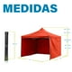 thumbnail image 5 of Toldo Plegable Carpa 3x3 Onof Reforzado Paredes Impermeable Rojo, 5 of 6