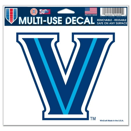 State Wildcats Cap - Villanova Wildcats Official NCAA 4 inch x 6 inch Car Window Cling Decal by WinCraft