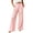 Pink, variant on Maplenight Womens Plaid Pants Wide Leg Elastic High Waist Pleated Casual Pants Summer Vacation Office Trousers with Pockets