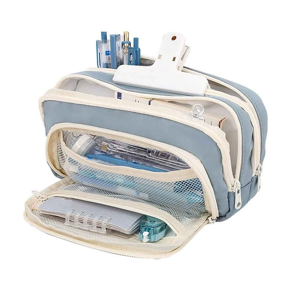 Kcavykas office, Stationery Open Window Pen Bag Large Capacity Boys Girls Junior High School Students Stationery Pencil Case