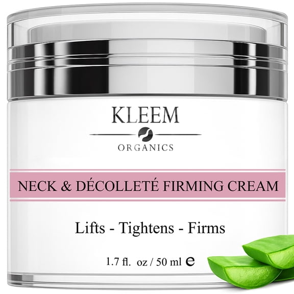 Kleem Organics Neck Firming Cream with Peptides & Retinol - Anti Aging Neck & Décolleté Moisturizer for Sagging Skin, Fine Lines & Wrinkles -1.7 fl oz