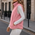 thumbnail image 6 of Hilenly Womens Lightweight Fleece Vest Sleeveless Zip Up Sherpa Jacket Stand Collar Fleece Gilet with Pockets, 6 of 8