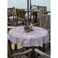 thumbnail image 3 of Outdoor Tablecloth with Umbrella Hole Zipper Purple Butterfly Botanical Round Tablecloth 60" Waterproof Outside Table Cloth Summer Plants Line Art Patio Table Cover Tablecloths for Picnic Party, 3 of 8