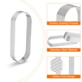 thumbnail image 4 of Uxcell 4pcs Perforated Cake Rings 5.91" Stainless Steel Oval Tartlet Ring, 4 of 6