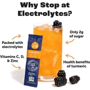 ZYN 3-in-1 Benefits Turmeric Electrolytes Powder Hydration Packets with Vitamins, Zinc & Curcumin Variety, 8 Pack