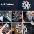 thumbnail image 3 of Snow flake Multitool 22-in-1 Carbon Steel Standard Snowflake Multitool, Snowflake Wrench Gifts For Men, 3 of 5