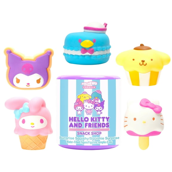 Hamee Hello Kitty and Friends [Surprise Blind Capsule] [Snack Shop Series] Cute Squishy Toy [Birthday Gift Bags, Party Favors, Gift Basket Filler, Stress Relief Toys] - 1 Pc.