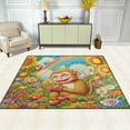 thumbnail image 3 of Area Rug Indoor 80"x58"in Non-Slip Wear Resistant Floor Mats Soft Large Carpets for Living Room Bedroom Home Decor Beautiful Garden and Monkey, 3 of 7