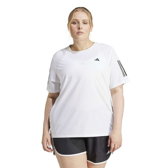 Plus Size adidas Own The Run Running T-Shirt Color: White Size: 2X