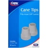 Carex Gray Cane Tips 3/4 in, 2 ea (Pack of 4)