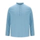 thumbnail image 4 of pstuiky Camisas casuales de manga larga para hombre, Camisa informal de moda para hombre, con cuello en V y mangas cortas, transpirable y con botones. camisetas de hombre xxxl, 4 of 4