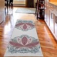 thumbnail image 2 of Lotus Decorative Rug, Flower Bloom Ornaments Exotic Petals Oriental Traditional Boho Design, Quality Carpet for Bedroom Dorm and Living Room, 6 Sizes, Dark Sea, by Ambesonne, 2 of 2