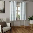 thumbnail image 2 of Ambesonne Grommet Curtain, , 50"x63", Pale Azure Blue and Champagne, 2 of 5
