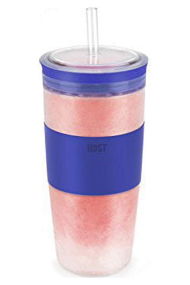 Host Straw And Lid Plastic Double Wall Insulated Freezable Drink