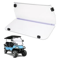 Golf Cart Clear Front Windshield Compatible with 2016-Up Evolution Classic and Forester Golf Cart All Models Plastic PC