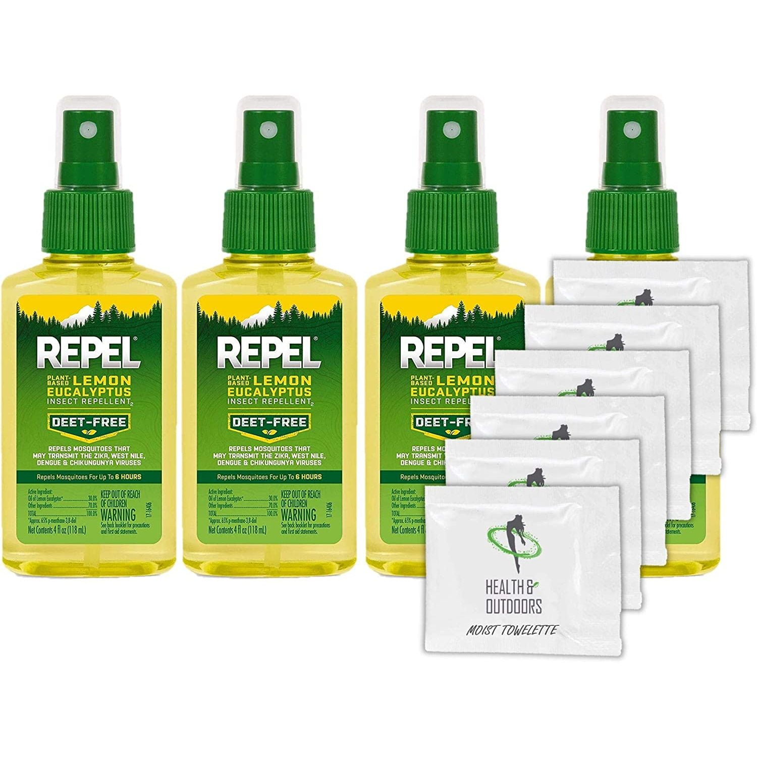 Repel PlantBased Lemon Eucalyptus Insect Repellent, Pump Spray, 4