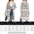 thumbnail image 2 of Suéter Cárdigan ajustado informal para mujer, chaquetas suaves elegantes de punto a la moda, prendas de vestir Ygjytge Gris L para Mujer, 2 of 8