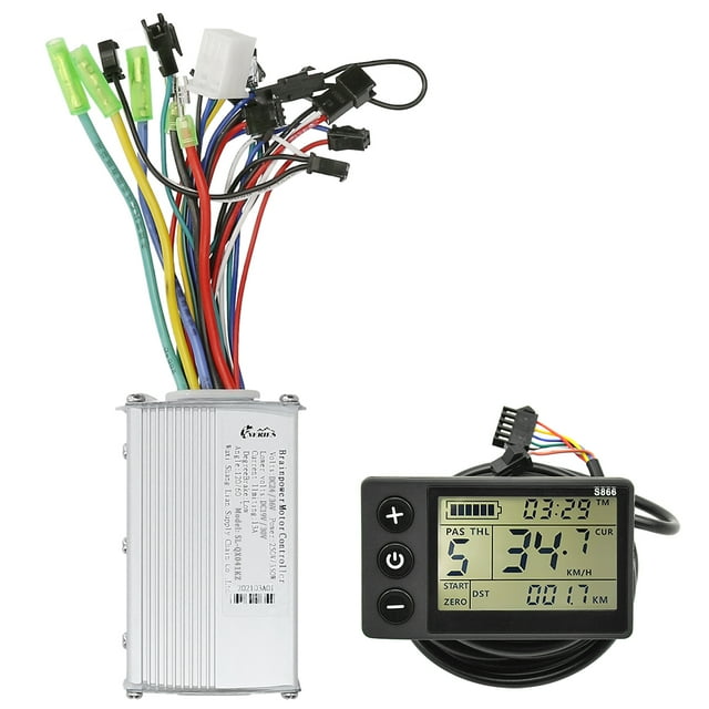 Controlador Panel de pantalla LCD Kit de controlador sin escobillas para bicicleta eléctrica Scooter Tomshoo Controlador