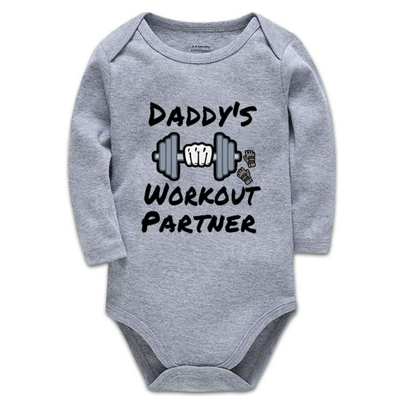 YCICIVDee Baby Bodysuit Daddy's Workout Partner Unisex Infant Rompers Bodysuit 0-3 Months