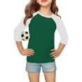 thumbnail image 6 of Frwgonr Girls Lightweight Top Size 3T-14 Crewneck Raglan 3/4 Sleeve Shirts Clothes Cute Pullovers Tops White, 6 of 6
