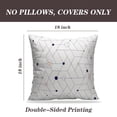 thumbnail image 2 of LALILO Throw Pillow Covers Geometric Grid With Hexagonal And Triangular Cushion Cover 18" x 18", 2 Pack, 2 of 6
