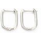 thumbnail image 1 of 5 pares de aros de latón Huggie, aretes chapados de larga duración, aretes rectangulares con adorno para cartílago., 1 of 2
