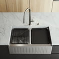 thumbnail image 2 of Oxford 33" L x 20.5" W Double Basin Farmhouse Kitchen Sink With Additional Accessories, 2 of 11