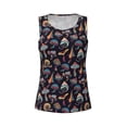 thumbnail image 3 of Picia Colorful Mushrooms in Doodle Style Pattern Women's Workout Tank Top,Breathable Activewear,Slim Fit Athletic Top,Versatile Workout Moisture-wicking top-Small, 3 of 9